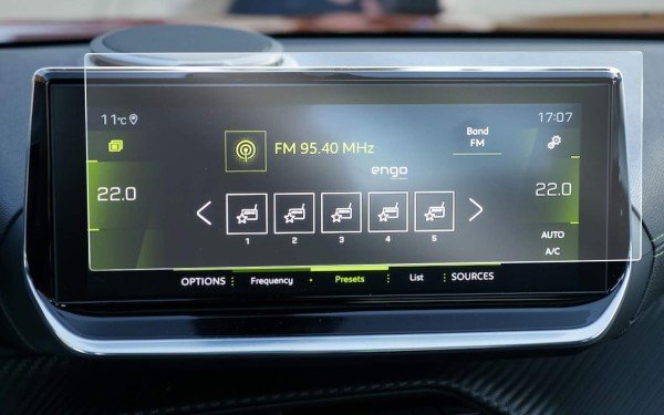Peugeot 2008 10 İnç Mat Ekran Koruyucu Multimedya Şeffaf 