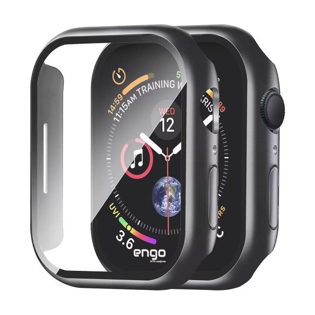 Apple Watch 9 Ekran Koruyucu Kılıf Sert PC Kasa Watch 9 41mm siyah